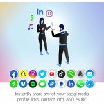 Wholesale New Way to Grow Business - Popl - Digital Business Card & Marketing NFC Tag that Instantly Shares Social Media, Contact, Payment & More for iPhone and Android (Prism)